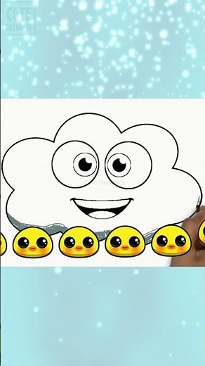 ✨ Easy Cloud Drawing Tutorial for Beginners | Learn How to Draw a Cute Cloud in Seconds! 🌈 #drawing
