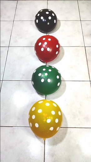 Popping four colorful balloons is very funny and satisfying (62) #asmrsounds #funny #poppingballoon