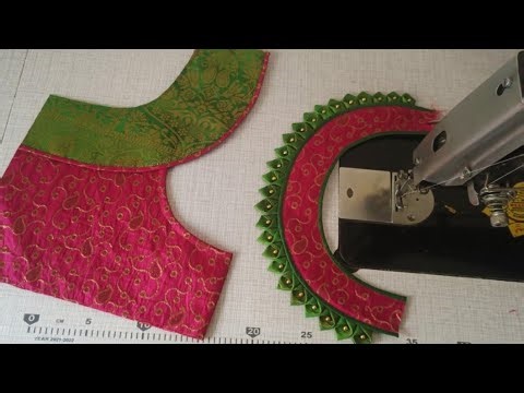 Paithani saree blouse back neck design || blouse || cutting and stitching back neck blouse design