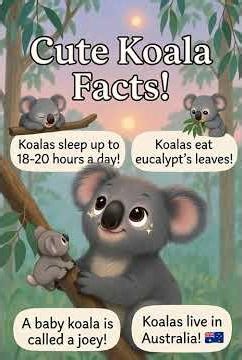 “Cute Koala Facts for Kids 🐨 | Fun Learning Short”