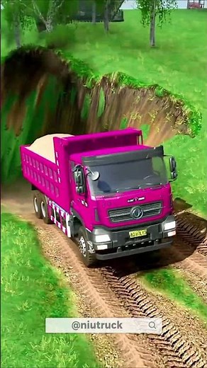 bright truck carrying sand #snowrunner #simulation #truck #shorts