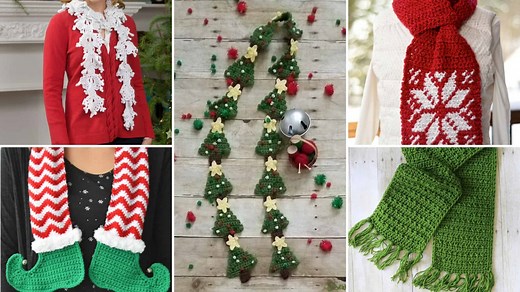 Easy Crochet Patterns for Christmas Scarves - Easy Crochet Patterns