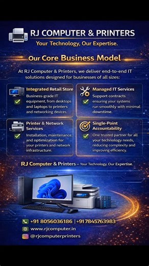 RJ ComputerPrinters on Instagram: "🖥️ SERVICE ✔️ CCTV Camera Installation ✔️ Biometric Attendance System ✔️ Access Control Systems ✔️ Wi-Fi & Network Setup ✔️ Laptops & Desktop Systems ✔️ Printers & Scanners ✔️ Smart TV & Display Setup ✔️ Server & Structured Cabling 📞 CONTACT DETAILS 📱 8056036186 | 7845763983 🌐 www.rjcomputer.in 📸 Instagram: @rjcomputerprinters #chennai #vijay #news"