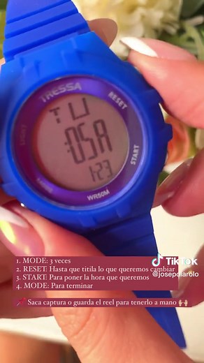 Cómo poner en hora un reloj digital? #relojes #relojeria #relojdedama #relojdigital