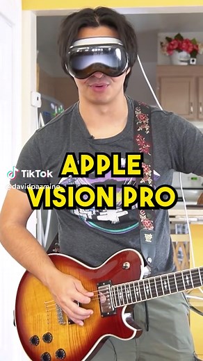 Tuning a Guitar with Applevision Pro - David Pazmino