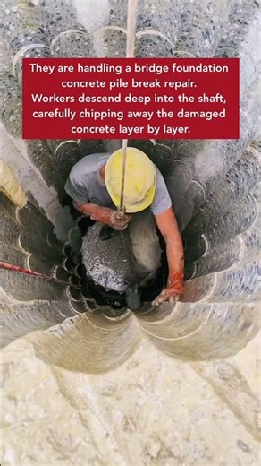 Deep Concrete Pile Repair 深部コンクリート杭補修 #craftsmanship #work