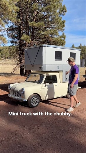 Project Vanlife 🚐 on Instagram: "This Mini Cooper camper is the GOAT. Small enough for solo life on the road, yet somehow always the biggest conversation starter wherever it parks. 🚗💬 Would you live in something this bold, or is it just too wild to ignore? Shout out to (@ovrlndcampers) for turning this masterpiece into a cozy motorhome. Check out their page if you're into pop-top campervan setup. #minicooper #tinycampercar #classicminicooper #homeiswhereyouparkit #vanlifemovement"