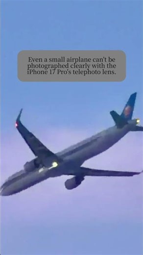 Even the iPhone 17 Pro's telephoto lens couldn't capture a plane clearly.