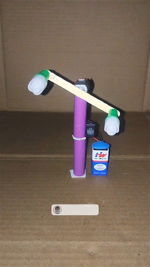 Amazing Rotating Street Light using DC Motor 💡 | Simple Science Project