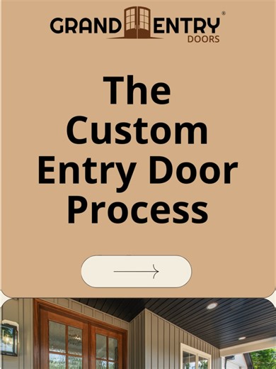 Bring your dream entry to life with a custom door from Grand Entry Doors! ✨ From quick quotes and detailed CAD drawings to premium wood options like mahogany and knotty alder, every custom door is designed around your vision. Choose your wood, glass, iron, hardware, size, and finish — every detail is yours to define. Our simple process keeps things easy: share your idea, meet with our team, receive your custom design and quote, approve it, and we’ll handle the rest as your one-of-a-kind door is 