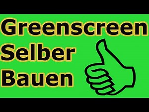 Greenscreen zum Selber Bauen -Tutorial - In nur 3 Schritten oder 30 Sekunden - German/Deutsch