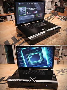 Gamer Transforms Xbox One X Into a Portable Laptop, Complete with 21.5″ Display