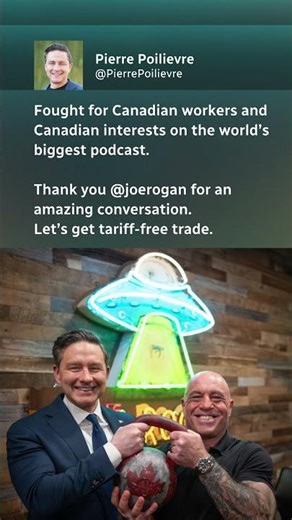 Poilievre will appear on Joe Rogan's podcast