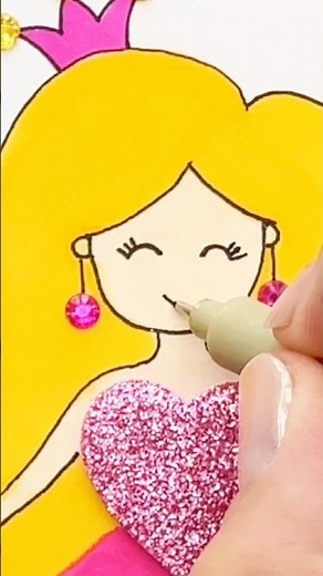 How to draw a cute princess 👸 Step by step drawing for kids