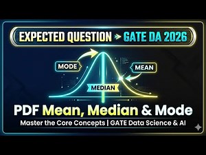 GATE DA 2026 Expected Question: PDF Mean, Median & Mode Explained in 10 Minutes! MSE | Abhinandan
