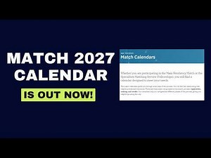 MATCH 2027 Calendar Explained Full Timeline + IMG Strategy Guide #residencymatch #medical #usmle