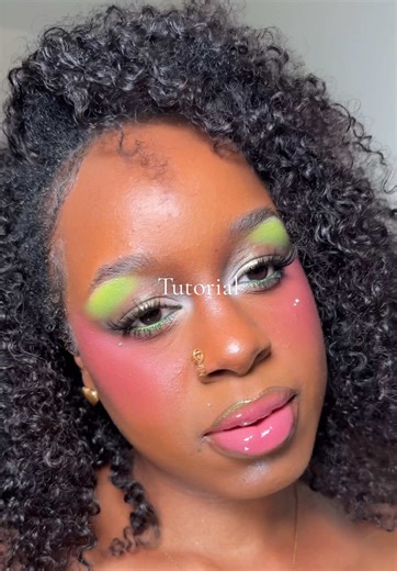 This look is very tinkerbell to me 💚✨🧚🏾 A green version as requested by @Bylaurajne ❤️‍🔥 x @comfort✨ DEETS @Mehron Makeup ‘Pastel Green’ Creamblend Paint Stick @samplr Neon Grunge Colour Palette @Kaleidos Makeup ‘Limelight’ Epiphany Glow Melt on Eyeliner @Hourglass Cosmetics ‘Black’ Unlocked Instant Extensions Mascara @ArdellBeauty ‘Wispies’ Seamless Under Lash Extensions @Urban Decay Cosmetics Face Bond Luminizer ‘Half Baked’ - #eyeshadow #creativemakeup #blackgirlmakeup