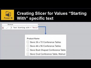 Power BI Slicer Values that are starting with Specific Text