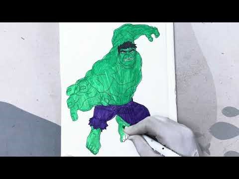 Learn Colors with Hulk 🎨 Marvel Comics Hero 🎨