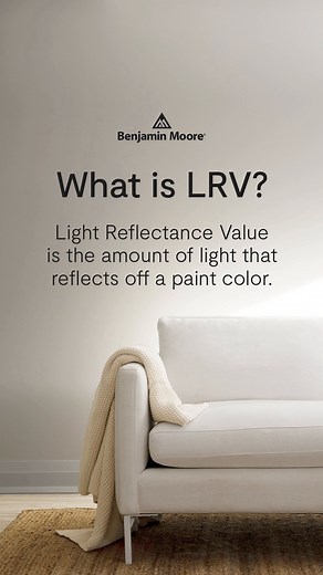 Did you know you can find the Light Reflectance Value (LRV) for any of our 3,500 colors right on our website? LRV refers to how light or dark your chosen hue is, making your color decision easier than ever. Watch above on how to access the number, then comment with other color questions you'd love for us to answer! | Benjamin Moore