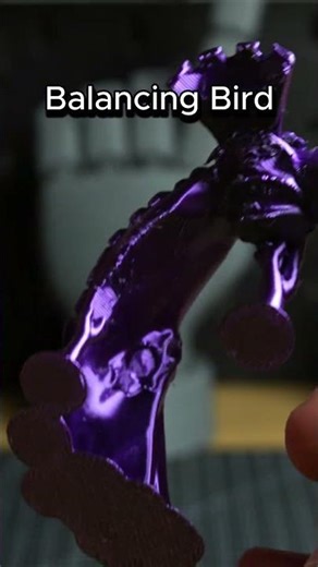 3D Printed Bird Wobbles In Perfect Equilibrium #physics #satisfying #fidgettoys