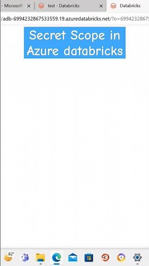 4.create secret scope in azure databricks #azuredataengineer #azuredatabricks #pyspark #shorts