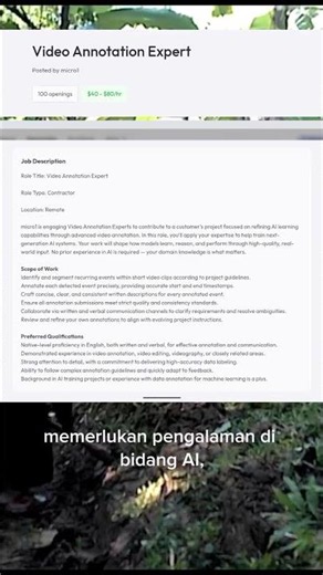 Kerja Remote Dibayar $40-$60 Per Jam! Lowongan Kerja Online micro1 Video Annotation Expert