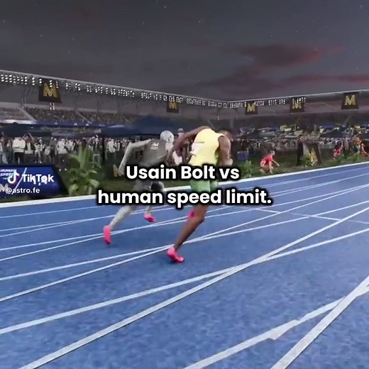 What If Usain Bolt Went Against The Human Speed Limit In A Race? ☠️🔥 #fyp #usainbolt #speed #race #track