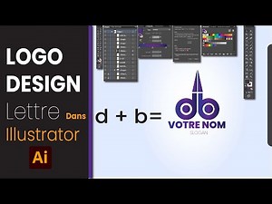 Logo design Illustrator: comment faire un logo avec des lettres dans Illustrator (logo lettre d + b)