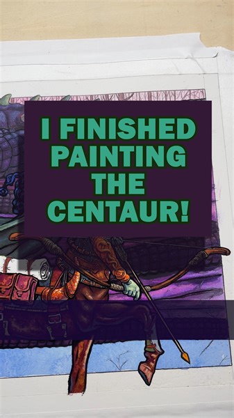 24K views · 1.5K reactions | I Finished Painting the Centaur! #art #bensound #gouache #watercolor #centaur #dragonpainting | The Art of Scott Christian Sava | Facebook