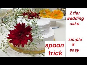 Wedding Cake For Beginners | 2 Tier Cake For Beginners | Simple & Easy