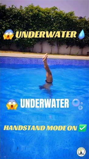 "Mastering Handstand… Underwater 💪Zero Gravity Handstand Practice #underwater #challange