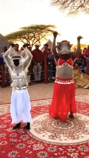Monkey & Warthog Epic Belly Dance 😂 #shorts