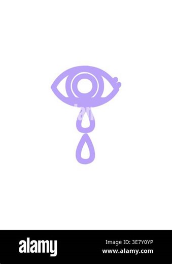 spinning motion animation of crying eye symbol icon Stock Video Footage - Alamy