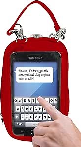 Charm14 Purse Plus Cell Phone Case/Purse with Touchscreen - X-Large - Apple Red