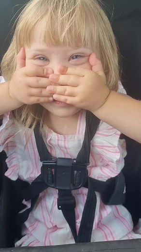 Day 6 of Down Syndrome awareness month. Jasmine when she was younger. Did you know that Down syndrome is a condition or a syndrome, not a disease .#downsyndrome #Trisomy21 #playingpeekaboo #fyp #kidstiktok