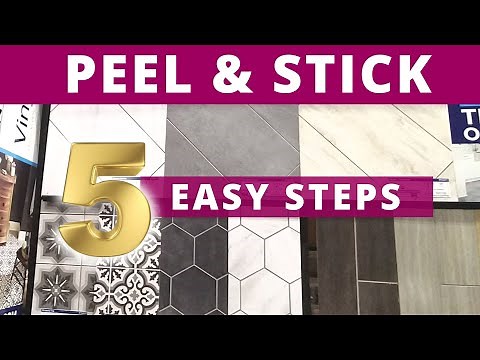How To Install Peel & Stick Tile Flooring - 5 EASY STEPS FOR BEGINNERS | DIY Power Couple