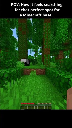 Searching for the Perfect Minecraft Base Spot #minecraft #shorts