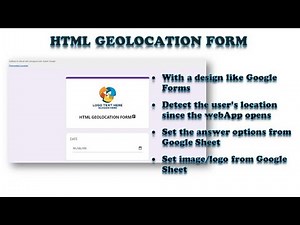 WebApp - HTML Geolocation Form V5 With Design Like Google Form | Apps Script