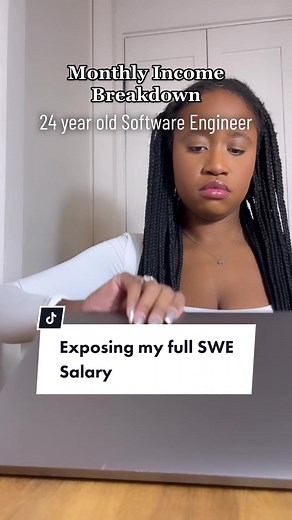 Some transparency for ya. This is how i break up my software engineering income as a 24 year old. Let me mnow what questions yall have!! #workingintech #salarytransparency #dreamjob #financegirlie #corporategirlies