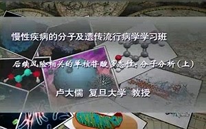 复旦大学 后续风险相关的单核苷酸多态性-分子分析 全3讲 主讲-卢大儒 视频教程