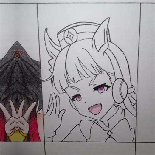 Gold Ship tutorial step by step #umamusume #goldship #drawing #art #anime #fyp