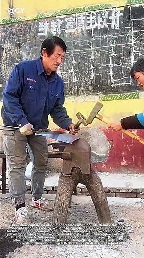 "Forging Love & Steel 🔥 | Traditional Couple Crafts Perfect Shovel Together!"