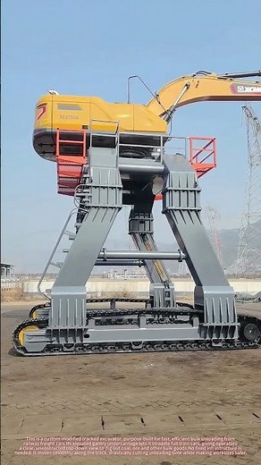 This High-Leg "Straddle" Excavator Is A Total Game Changer For Railcar Bulk Material Unloading