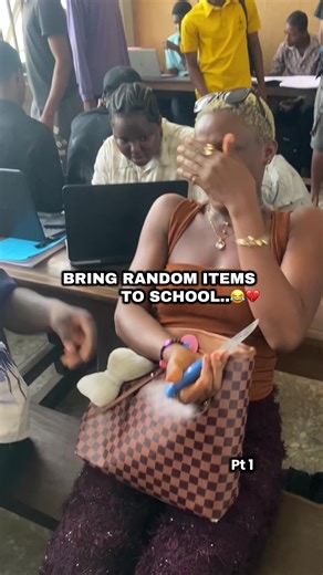 I told my coursemates Bring Random Items to school and they turned up with weirdness. God abeg😂 My eyes saw and my cheeks chuckled real hard!