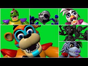 All FNaF Security Breach Jumpscares Green Screen (Complete Compilation)