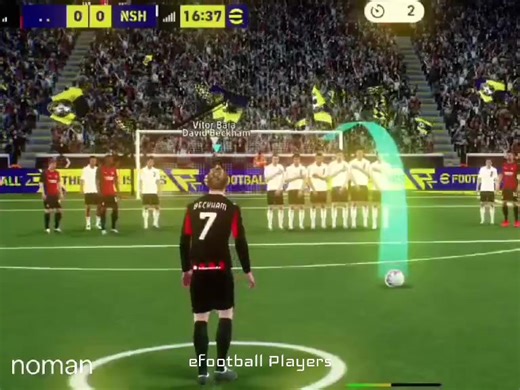 Freekick By Devid Becham🔥 #efootball #foryoupage❤️❤️ #foryou #becham #freekick
