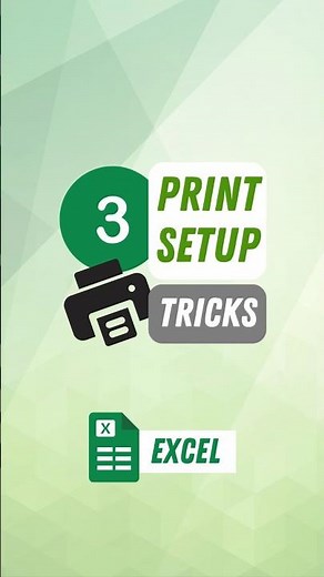 3 Excel Print Setup Tricks You Should Know #exceltips