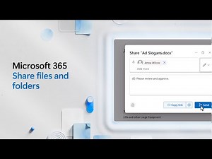 Share files and folders in Microsoft 365