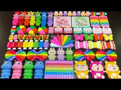 RELAXING WITH CLAY PIPING BAGS VS GLITTER VS MAKEUP ! Mixing Random Things Into Slime #7039